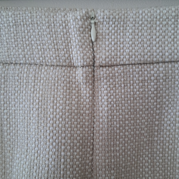 Tristan Beige Knit Cotton Mix A-Line Skirt - Picture 6 of 7